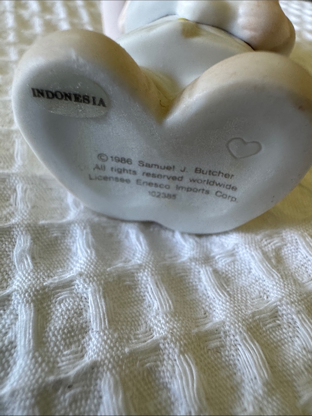 Precious Moments Love Rescued Me Ornament w Box Tag 1986 Enesco - Picture 8 of 10